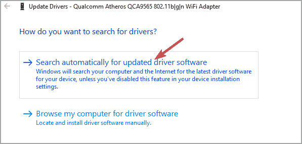 آپدیت درایور از driver manager